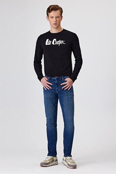Lee Cooper بنطلون جينز رجالي أزرق ضيق من جاك نورمال