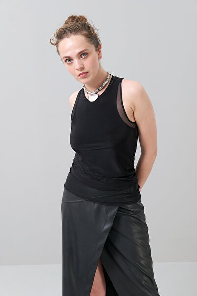 Roman Halter Yaka Bluz Siyah K2523008_001