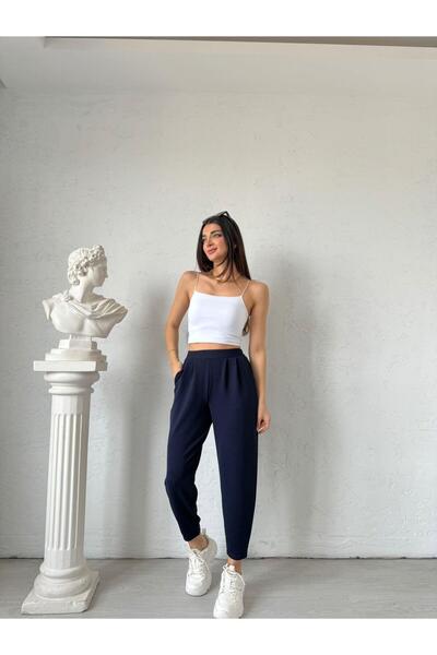 Bade Butik بنطال ليزا شالوار بجيب باللون الأزرق الداكن