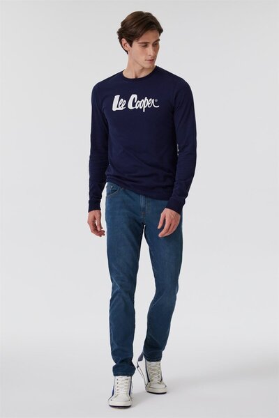 Lee Cooper Jagger Normal Bel Dar Kesim Düz Paça Mavi Erkek Jean Pantolon