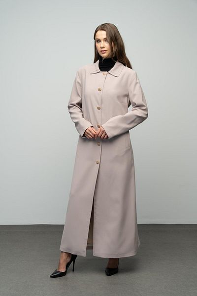Olcay Πουκάμισο με γιακά Punto με λεπτομέρεια ραφής Plus Size Φόδρα Παλτό TAŞ 6615
