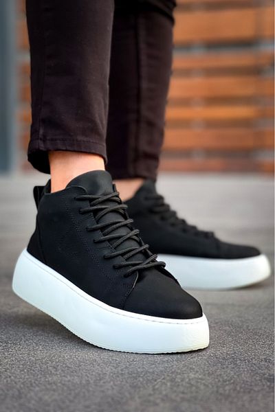 BOA High Sole Le10 Men's Black Sports Boots - Lace-Up