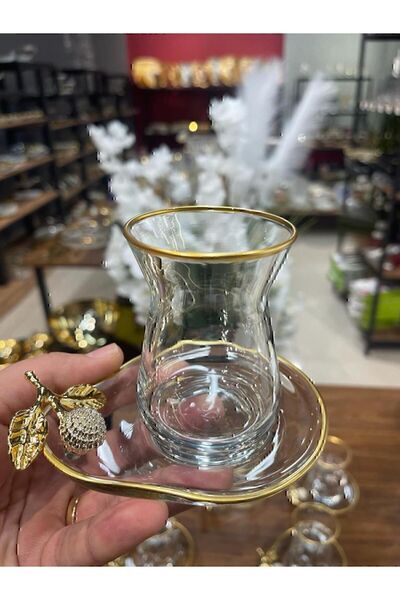 Paşabahçe طقم شاي مكون من 6 قطع من سلسلة خاصة، طقم شاي، هدية، مهر