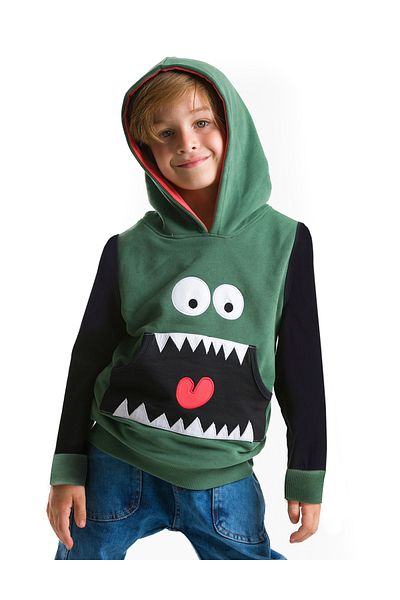 Denokids Sweatshirt für Jungen – mit Kapuze und Kängurutasche