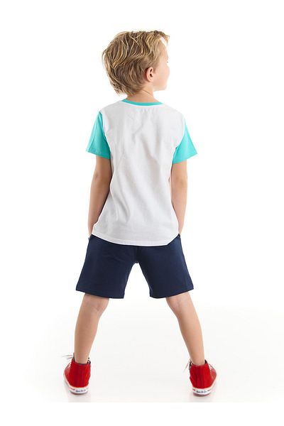 Denokids Комплект къси панталони с тениска Sea Monster Boy