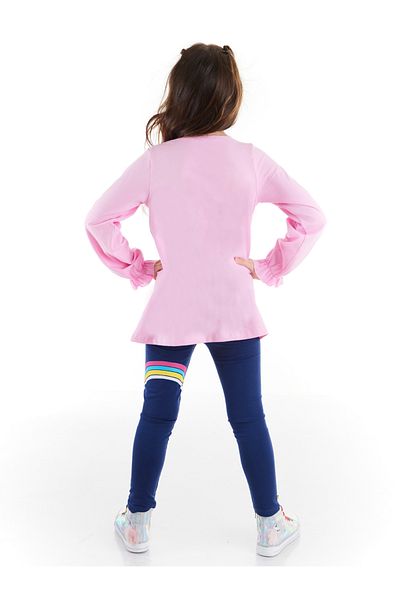 Denokids Set aus T-Shirt und Tunika-Leggings mit Regenbogenstern für Mädchen