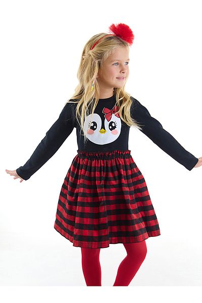 Denokids Fancy Penguin Girl's Dress