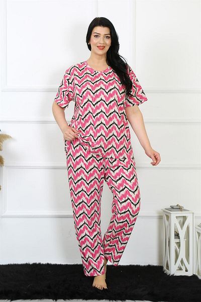 Akbeniz Plus Size Women's Pajamas Set - Short Sleeve, 5XL-8XL, 75009