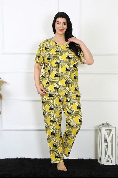 Akbeniz Plus Size Women's Pajamas Set - Short Sleeve, 5XL-8XL, 75007