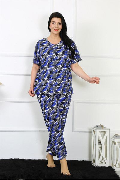 Akbeniz Short Sleeve Pajamas Set - Large Size Women's 5XL-8XL 75010