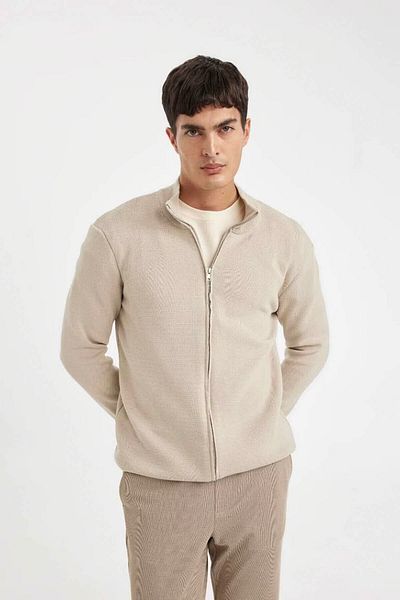 DeFacto Men's Stone Color Cardigan - C8158Ax/Bg187