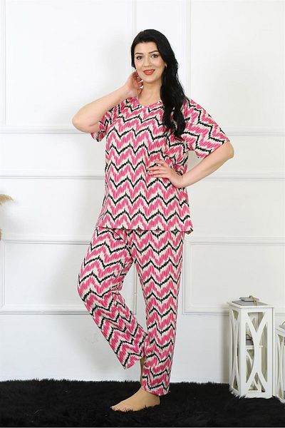 Akbeniz Plus Size Women's Pajamas Set - Short Sleeve, 5XL-8XL, 75009