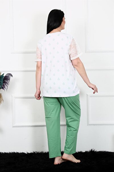 Akbeniz Short Sleeve Pajamas Set - Large Size Women's 5XL-8XL 75001