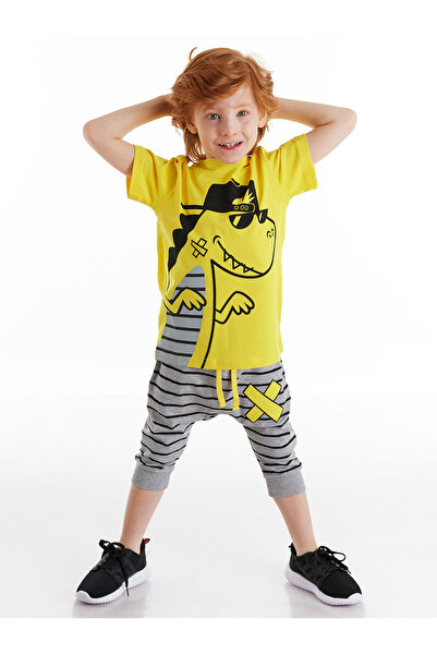 Denokids Dino Rap Boy's T-shirt Capri Shorts Set