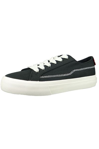 Levi's Damen Low Sneaker Decon Lace S Low Top 234207-634 Schwarz 59 Regular Black Leinen Mit Recycelte Orth