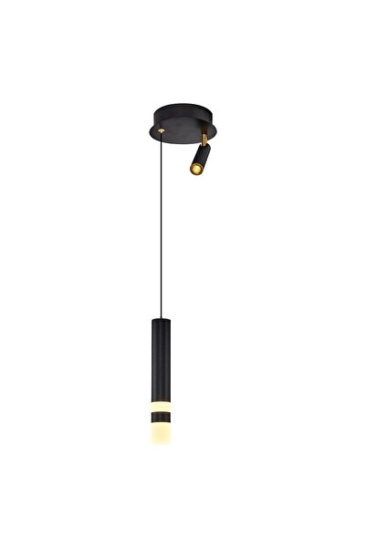 LADCO AYDINLATMA A-283-1SS SİYAH SPOTLU TEKLİ AVİZE