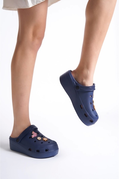 EFW Estate Massage Sole High Sized Dark Blue Daily Home, Hospital Cook Nurse Doctor Slippers