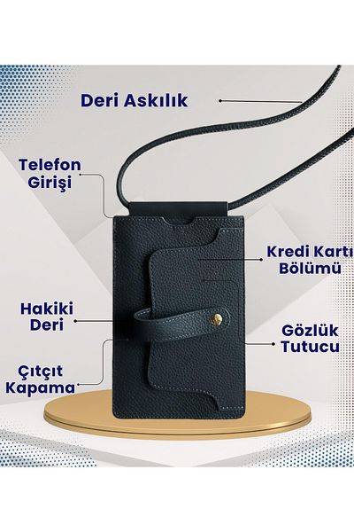 OKAVANGO Genuine Leather Card Holder and Glasses Case - Phone Holder (IPHONE11,12,13,14 PRO MAX vs WORLD MODELS)
