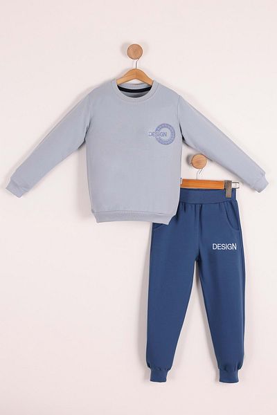 Mnk Baby&Kids Εποχιακή φόρμα για αγόρια - Crew Neck, MNK3504 ΜΠΛΕ