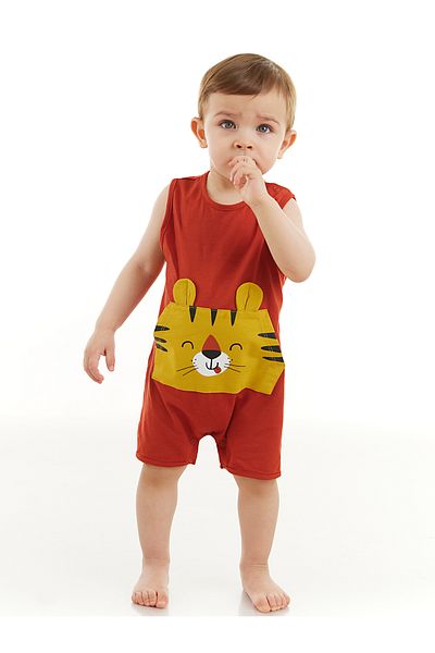 Denokids Little Tiger Baby-Jungen Sommer-Strampelanzug aus Baumwolle