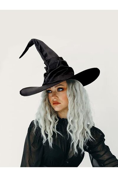 Parti Adresi Harry Potter Büyücü Şapkası Cadılar Bayramı Parti Kostüm Aksesuarı Siyah
