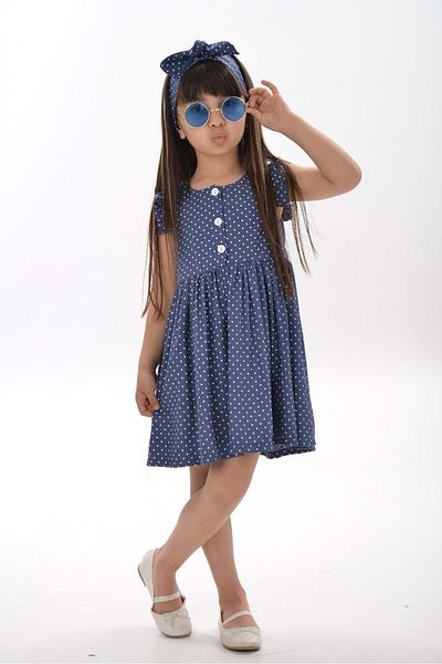 Mnk Belmando Summer Style Bandana Dress Navy Blue