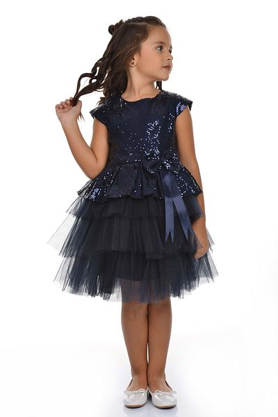 Mnk Φόρεμα για πάρτι με παγιέτες Navy Blue Tutu - 0275