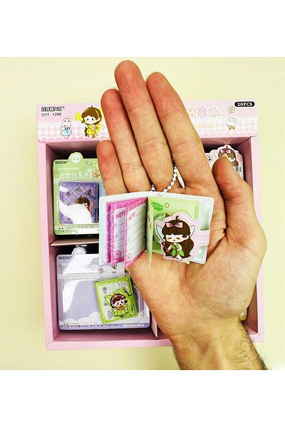 Gift Moda Mini Princess Σετ 2 - Σημειωματάριο και μπρελόκ με σχεδιασμένο κάλυμμα Velcro