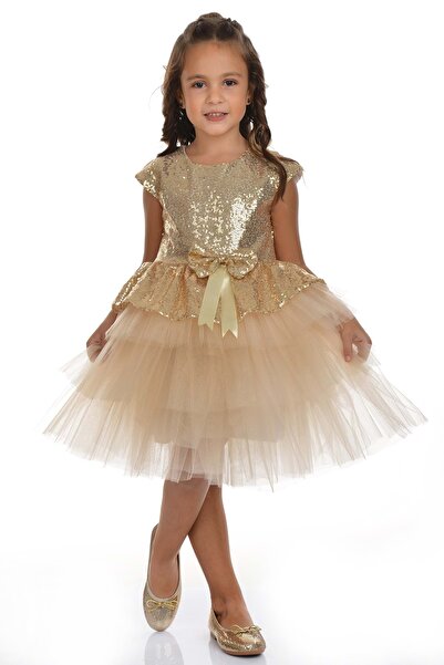 Mnk Yellow Sequin Tutu Party Dress - 0275