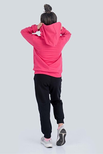 Mnk Baby&Kids Νέα Υόρκη Μίνι Καγκουρό Φούτερ με κουκούλα για κορίτσια MNK0513 ΦΟΥΚΣΙΑ