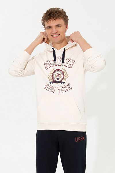 U.S. Polo Assn. Мъжки суитшърт в екрю 50253013-VR019
