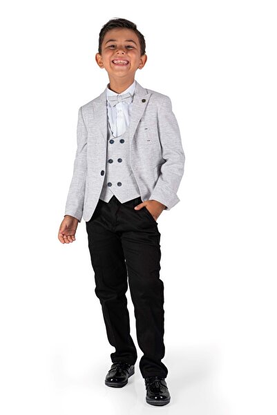 Mnk Aysuda Vest Set Suit with Jacket Dark Gray