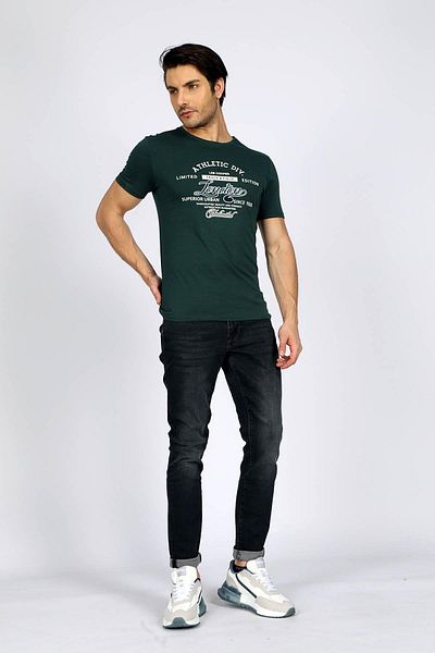 Lee Cooper Ανδρικό τζιν παντελόνι Jeff Normal Waist Slim Fit Πολύ στενό γκρι
