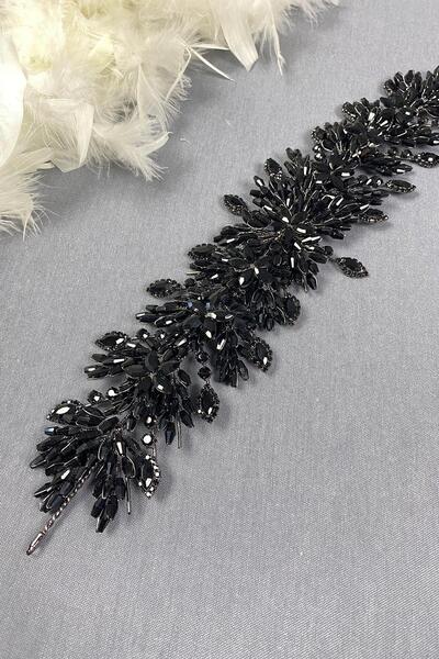 Limelia Arden Μαύρη Κρυστάλλινη Χάντρες Μαλλιά - Νυφική ​​Τιάρα Χέννα