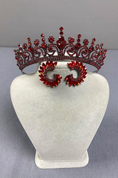 Limelia Hera Gelin - Cercei rotunzi cu detaliu coroană și piatră