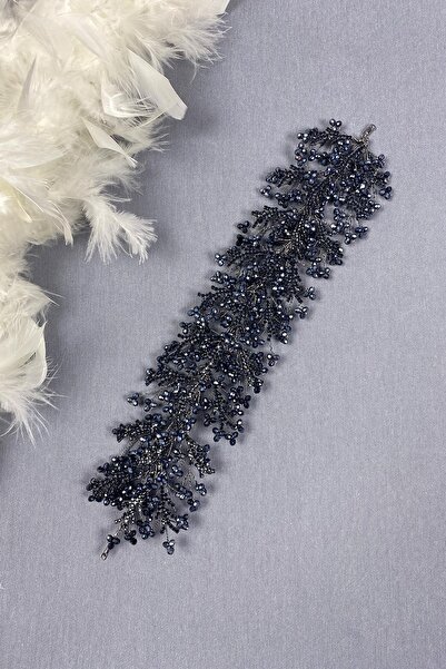 Limelia Bandă de păr cu mărgele de cristal Arden bleumarin - Coroana de mirea...