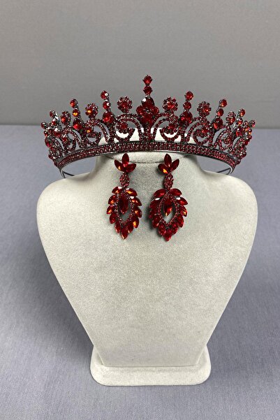 Limelia حنة الزفاف هيرا - طقم تاج وأقراط مكوكية