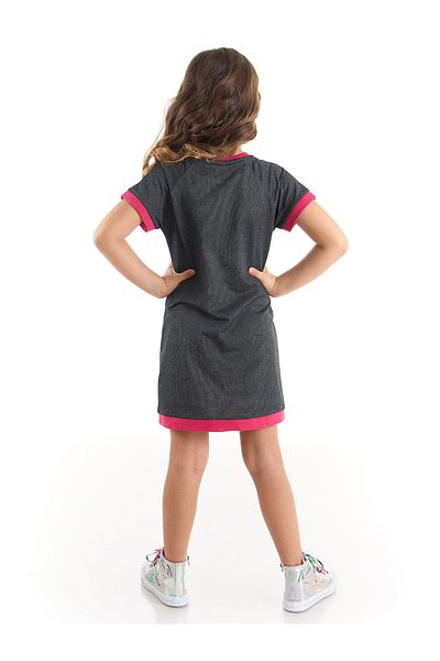 MSHB&G Graues Sommerkleid für Mädchen mit Einhornmuster - Astrocorn