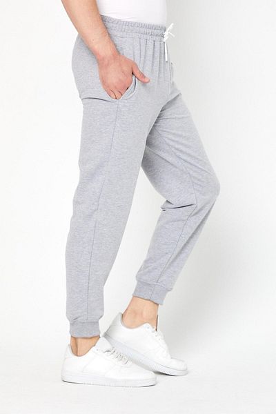 odelon Ανδρικό παντελόνι φούτερ σε γκρι Melange Jogger Fit