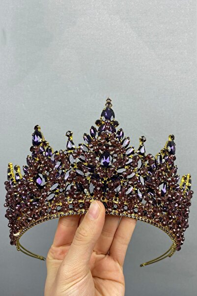 Limelia Coroana de henna pentru mireasa model Paris auriu violet