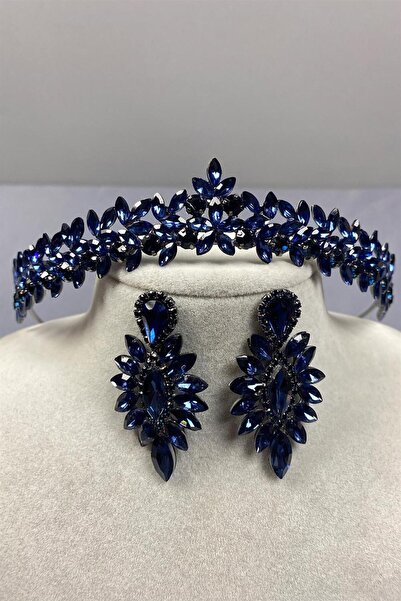 Limelia Cercei Vera Bridal Henna, subțiri, eleganti, albastru bleumarin