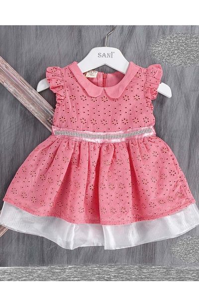Mnk Sani Embroidered Brode Embroidered Dress Pomegranate