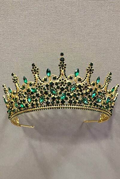 Limelia Henna și coroană de mireasă cu piatră de cristal verde