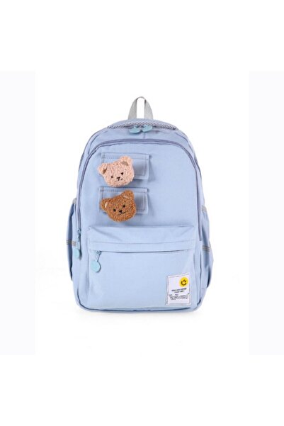 DODOMAR Rucsac școlar Young 51666 cu mascota ursuleț ALBASTRU