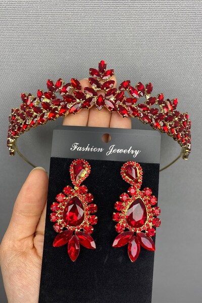 Limelia Model de vis Coroana și cerceii de henna pentru mireasă