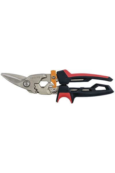 FiSKARS 1027209 Powergear Metal - Left Cut Sheet Metal Cutting Scissors