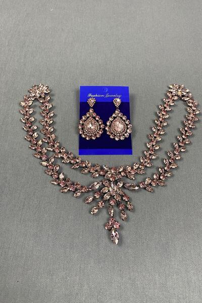 Limelia Accesoriu de păr și cercei cu picătură Sultan Stone Bridal Henna