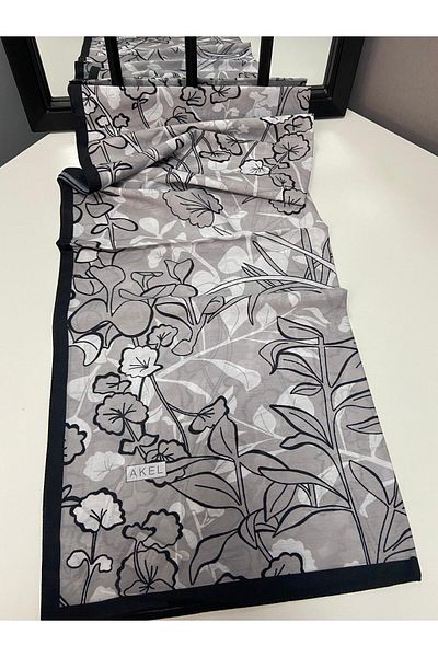 AMİNENESİL Μαλακό βαμβακερό σάλι Aminenesil Akel Ivy Pattern