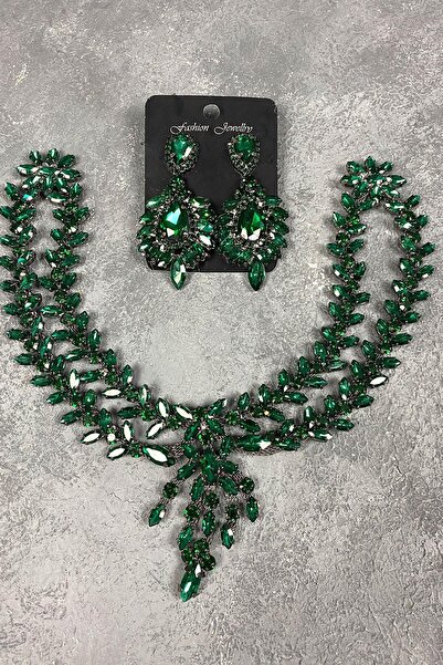 Limelia Accesoriu și cercei pentru păr Henna pentru mireasă Green Sultan