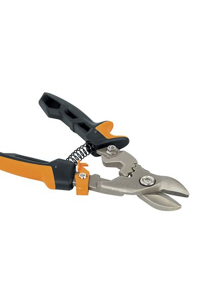 FiSKARS 1027212 Powergear Metal - Short Cut Sheet Cutting Scissors (BULLDOG)